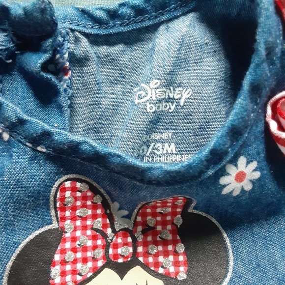 Disney Minnie Mouse Baby Girls Onesies Lot Of 8 Size 0-3 Months - Picture 4 of 16